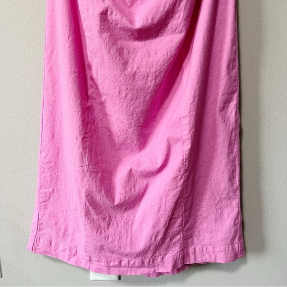 Anthropologie Pink Midi Dress with Red Accents - Dafni - Picture 7 of 13